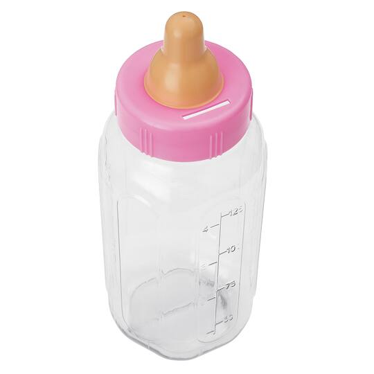 Plastic Pink Baby Bottle Bank Girl Baby Shower Decorations Plastic Pink Baby Bottle Bank Girl Baby Shower Decorations